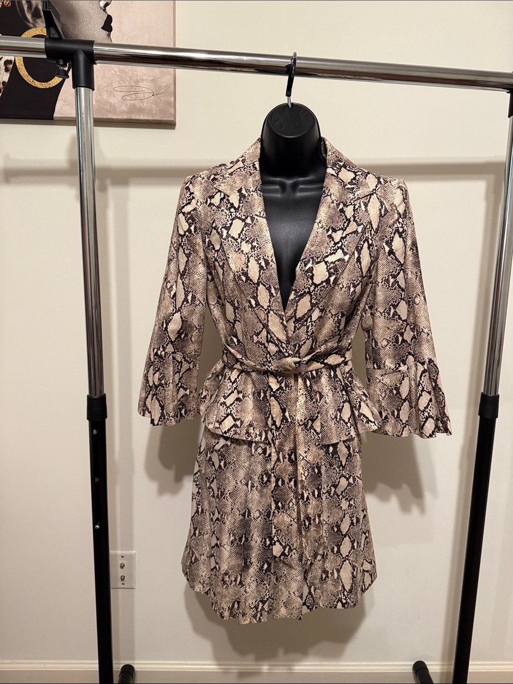 Nine West Snake Print 2 pc skirt suit